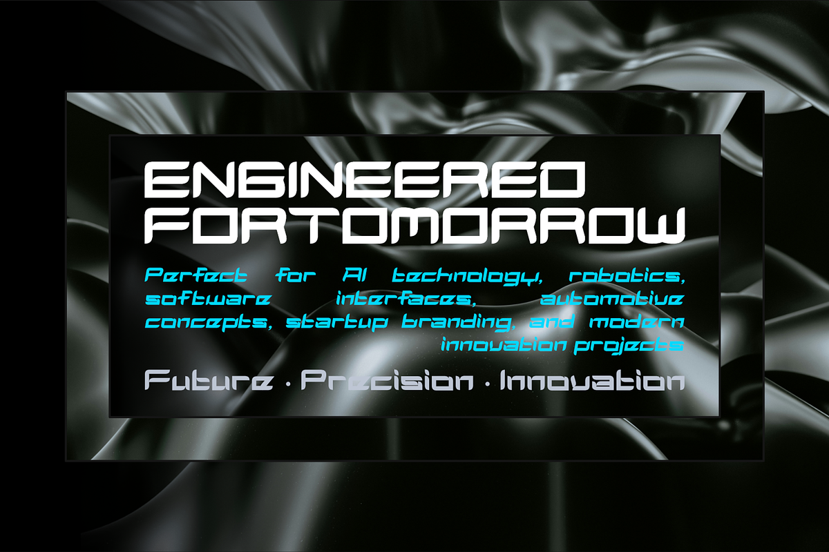 Vorixon Futuristic Display Font, a Sans Serif Font by mesuka (Photo 2 of 5)