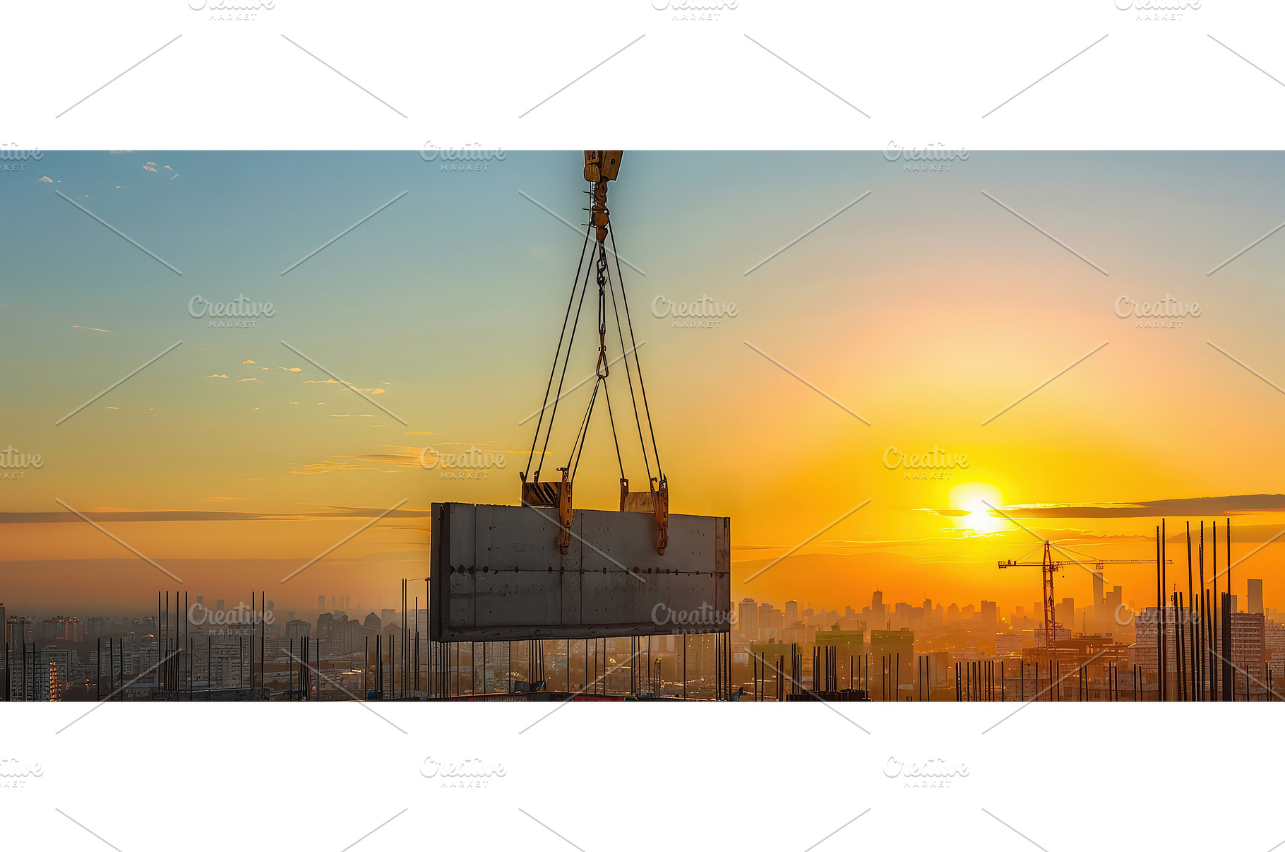 Construction crane lifting block at, an Industrial Photo by piter.goskov