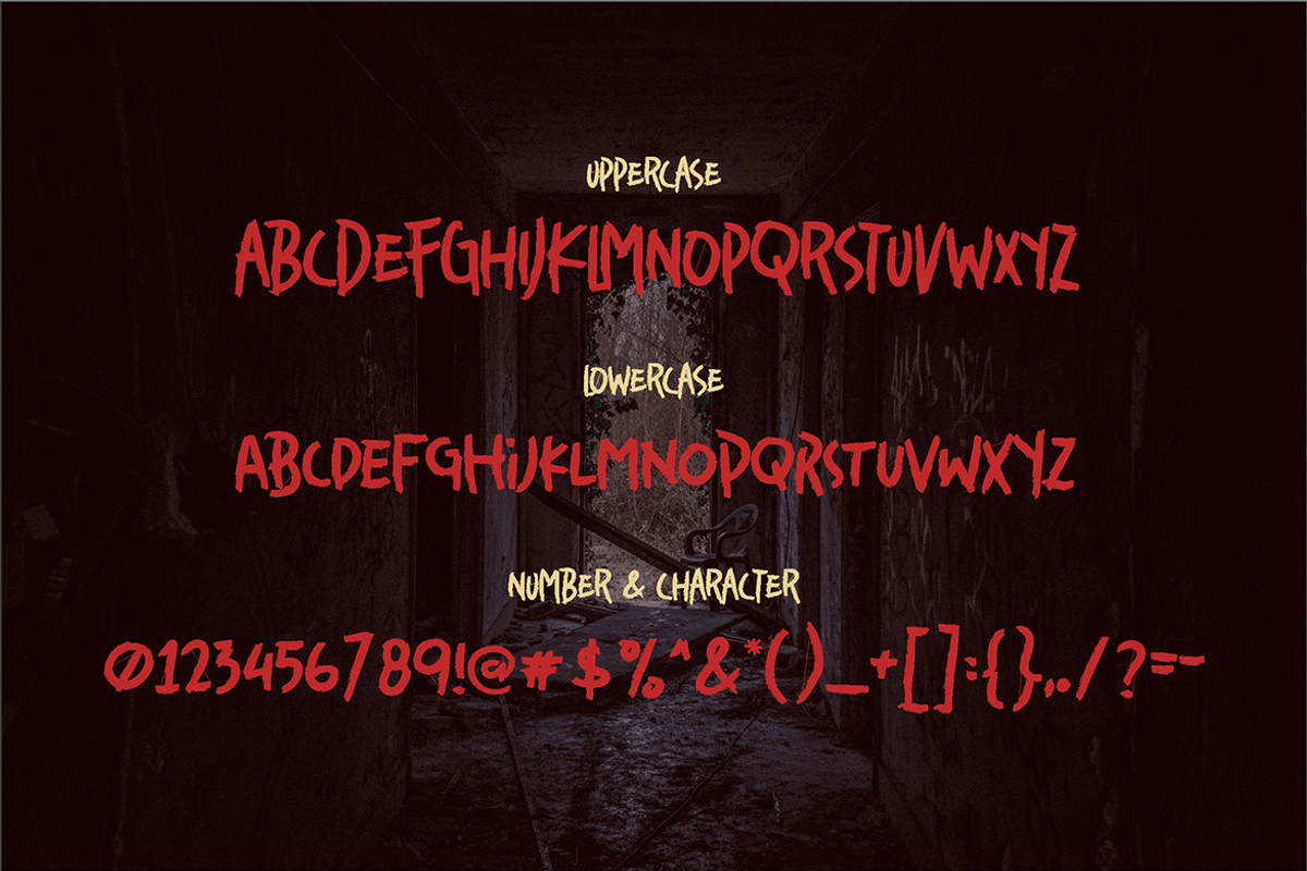 Gruesome - Horror Font, a Sans Serif Font by tokokoo (Photo 10 of 11)