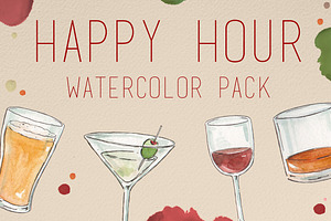 Watercolor Happy Hour Pack