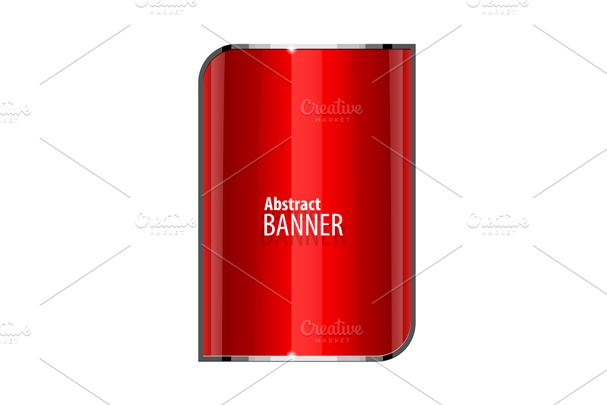 Shiny gloss red vector banner, a Product Mockup by Sunny