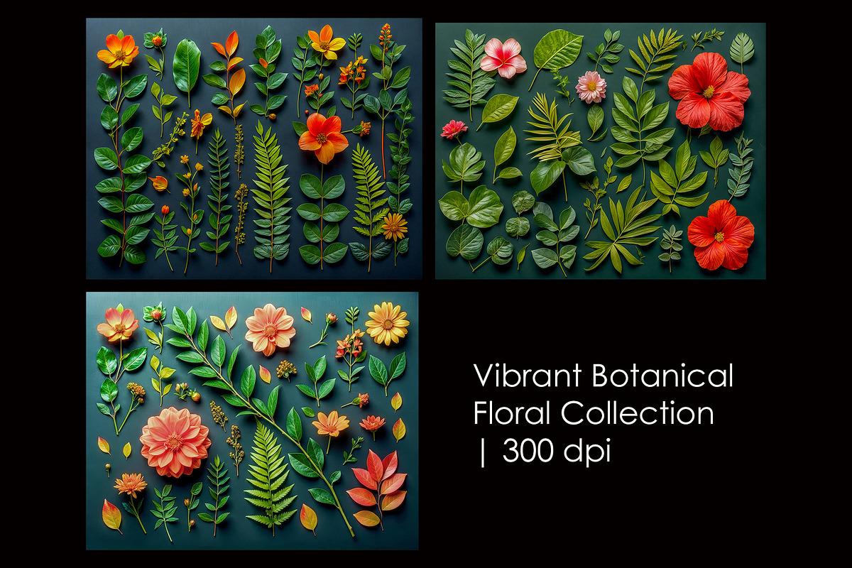 Vibrant Botanical Floral Collection, a Seasonal Illustration by StockVerse Creative (Photo 1 of 4)