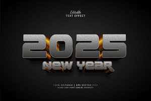 Text Effect 2025 New Year, a Layer Style Add-On by Navy Graphic