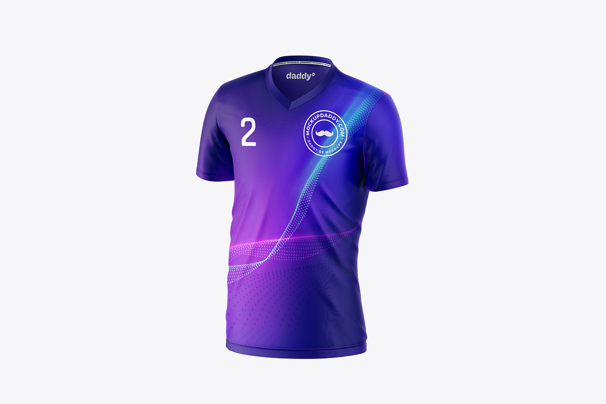 V Neck Men's Jersey Mockup, a Product Mockup by Mockupdaddy (Photo 5 of 9)