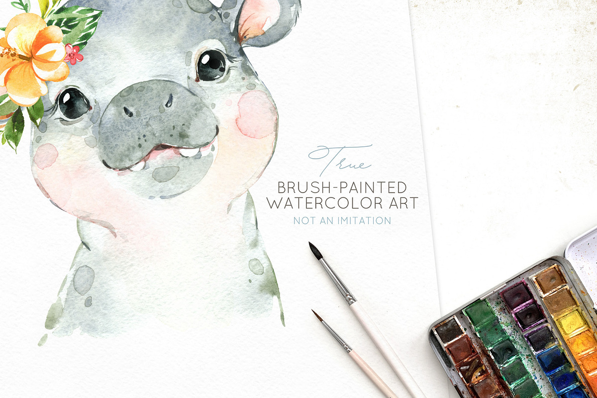 Africa. Little Watercolor Animals, an Animal Illustration by OctopusArtis (Photo 9 of 11)