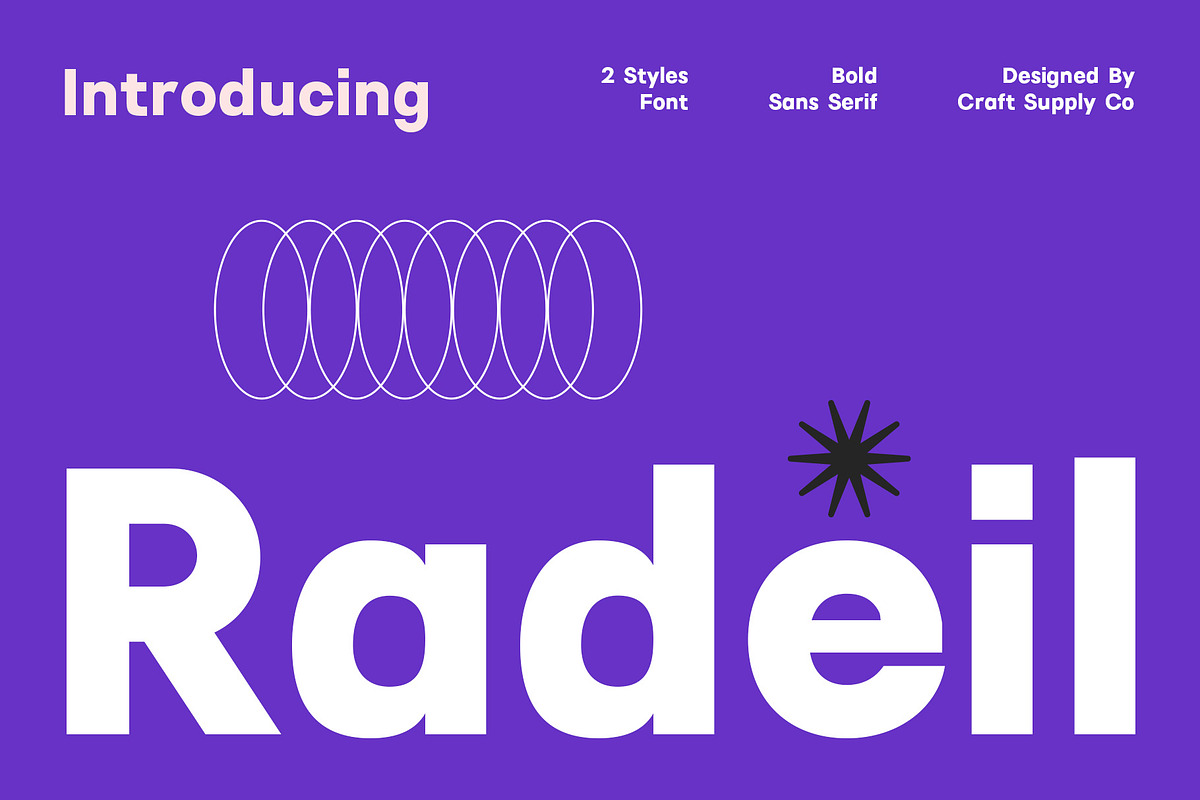 Radeil – Geometric Sans Serif, a Sans Serif Font by Craft Supply Co. (Photo 1 of 8)