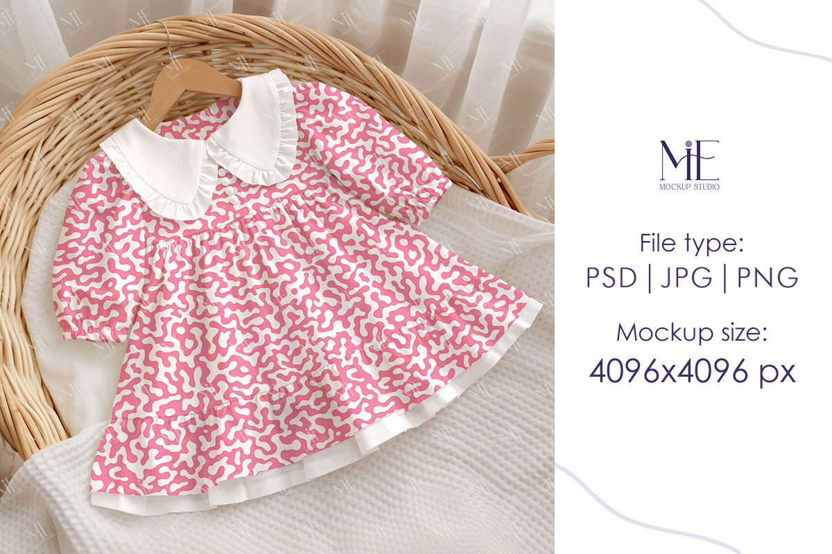 Baby Girl Dress Mockup Toddler Outfi, a Mockup by Mie Mockup Studio (Photo 4 of 7)