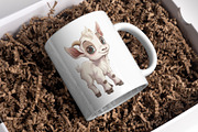 8 Baby Goat Clipart Set, an Animal Illustration by Inknfolly (Thumbnail 6 of 6)
