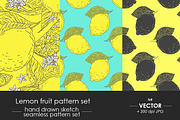 Lemon fruit pattern set, a Pattern Graphic by OKart.studio (Thumbnail 1 of 4)