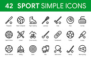42 Sport Outline Icons, an Outline Icon by karetniy (Thumbnail 2 of 2)