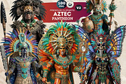 Aztec Deities Cliparts, a Person Illustration by ThatsDesignArt (Thumbnail 1 of 15)