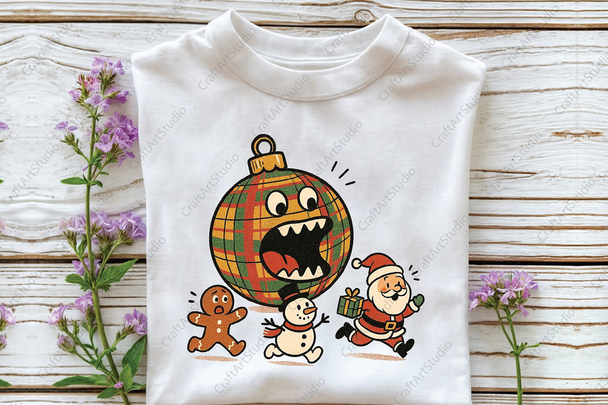 Funny Christmas Ghosts PNG, an Illustration by CraftArtStudio (Photo 2 of 4)