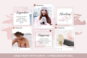 Instagram Puzzle Feed Template Blush