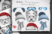 Yorkshire terrier / Wintertime, an Animal Illustration by Victoria_Novak (Thumbnail 1 of 3)