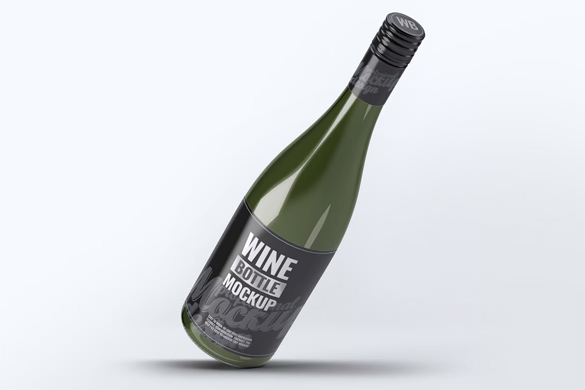 Wine Bottle Mock-Up, a Product Mockup by DesignRushMarket (Photo 8 of 8)