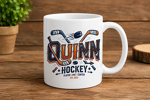 Vintage Hockey Player Logo SVG, an Object Graphic by Artivon