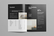 Design Portfolio Canva Templates, a Brochure Template by Pixelpick (Thumbnail 2 of 9)