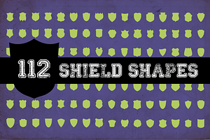 112 Vector Shield Shapes