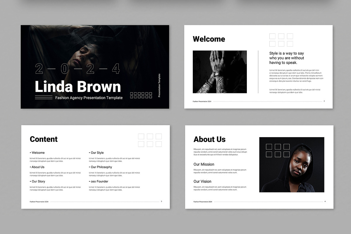 Fashion Agency Presentation Template, a Presentation Template by ContestDesign (Photo 4 of 5)