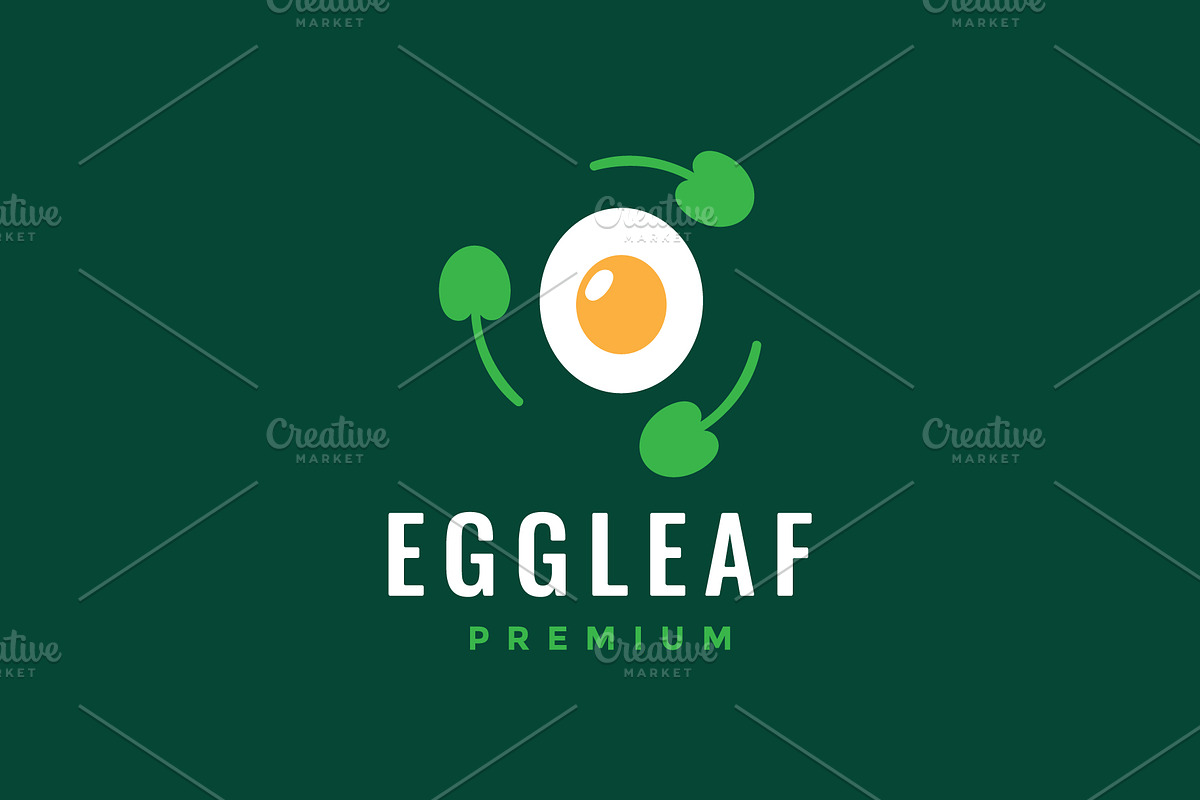 egg  leaves vegetable logo, a Branding & Logo Template by devastd