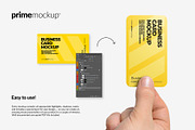 Rounded Corner Business Card Mockup, a Print Template by PrimeMockup (Thumbnail 2 of 12)