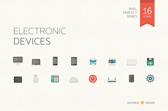 Electronic Devices Flat Icons