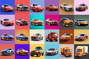 125 Animoji Style Avatars Vehicles