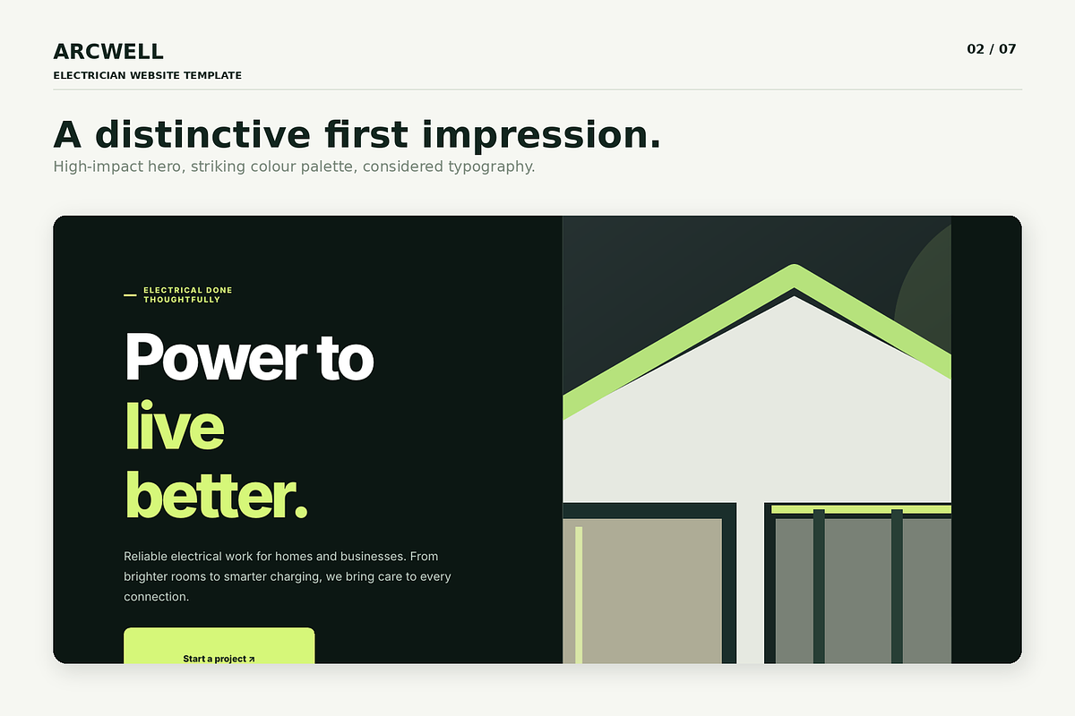 ARCWELL - Electrician HTML Template, a HTML Template by Darweish Designs (Photo 2 of 5)