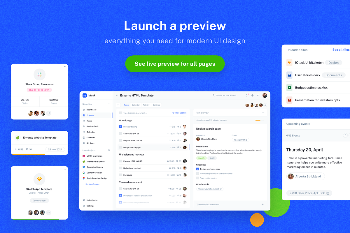 IOTASK - Project Management UI Kit, an UI Kit Template by WhiteUI.Store (Photo 8 of 13)