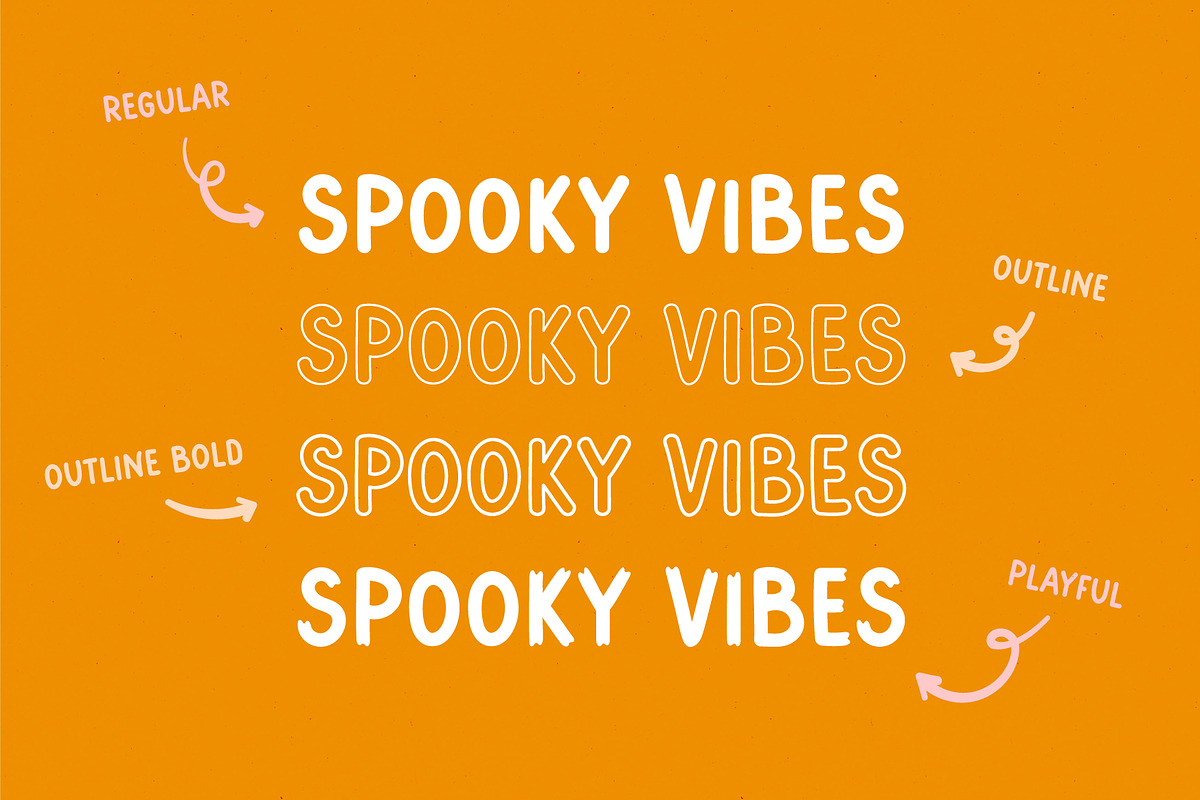 Spooky Vibes | Cute font, a Font by JuliaVolkova (Photo 7 of 10)