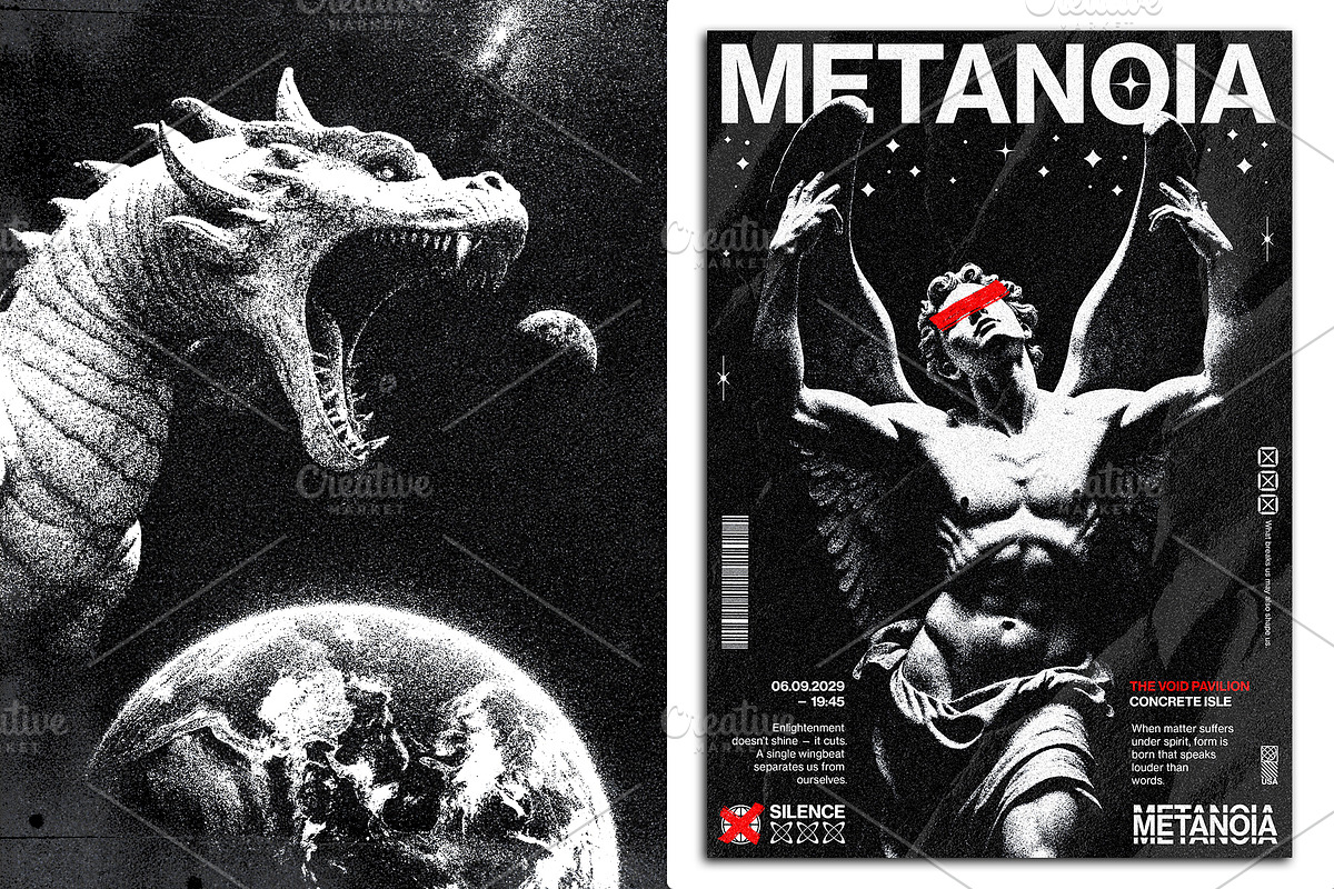 Brutalist Anomalies Poster Set, a Poster Template by Black Cat Studio (Photo 4 of 11)