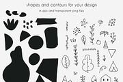 Shape and contour collage ma, a Pattern Graphic by Cozy pattern shop (Thumbnail 5 of 8)