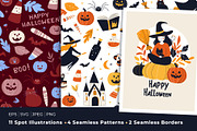 Halloween Clipart & Patterns, a Seasonal Illustration by VasilkovS (Thumbnail 1 of 6)