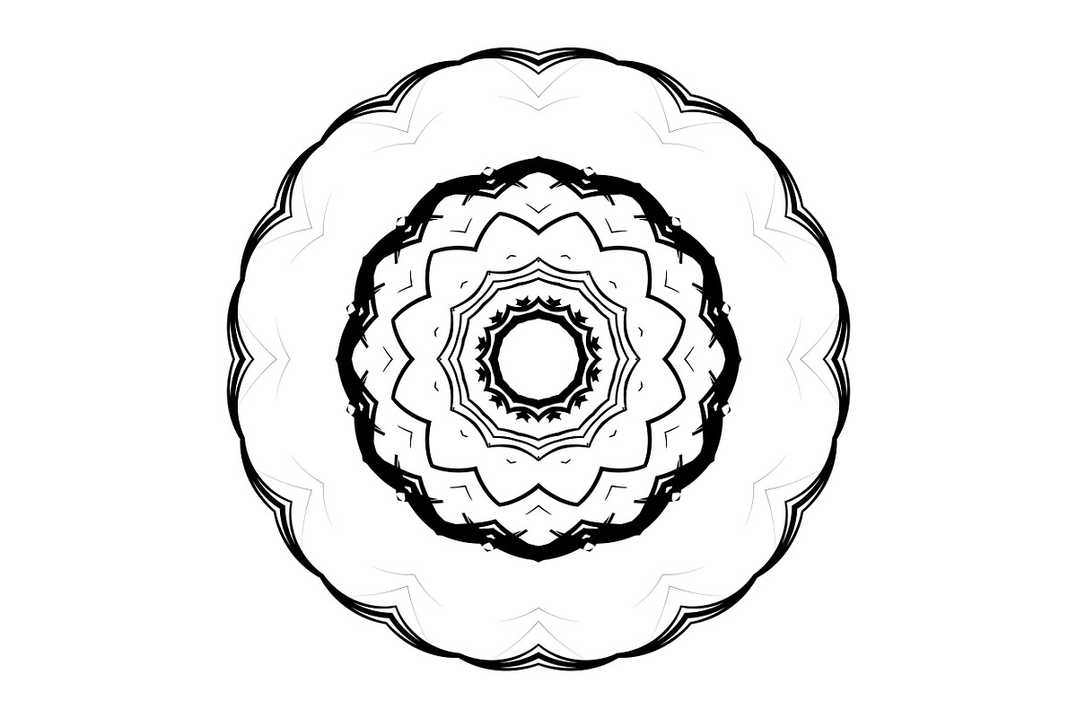 Black White Mandala Illustration Set, a Decorative Illustration by NJ Himel (Photo 99 of 101)