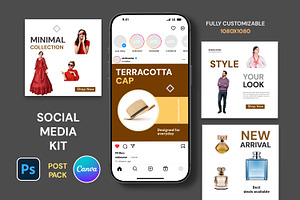Social Media Kit / Post pack, a Social Media Template by Artisan Vibes