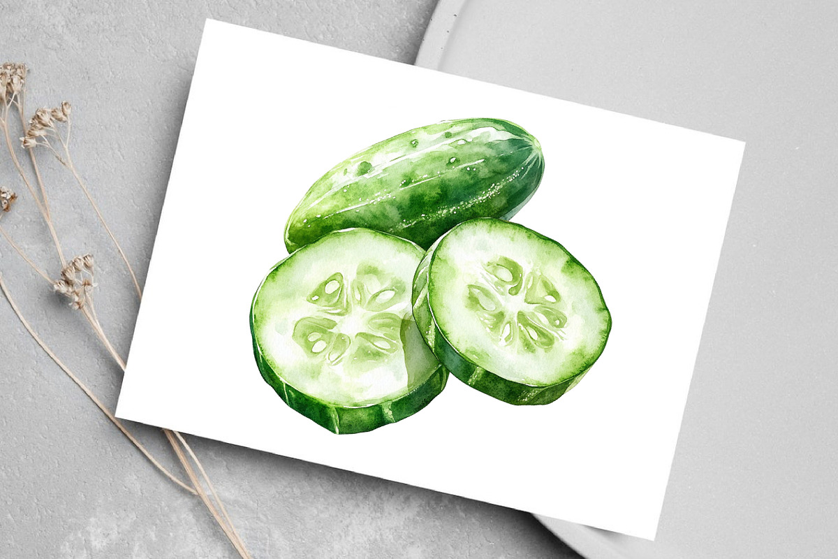 Watercolor Green Garden Clipart, an Illustration by Canvas Craft (Photo 6 of 7)