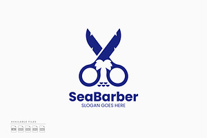 Sea Barber Logo, a Branding & Logo Template by Zeer Graphic