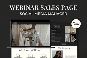 Webinar Sales Page for Canva, an App Template by Meraki Templates