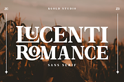 Lucenti Romance, a Serif Font by Badsign Type (Thumbnail 1 of 7)
