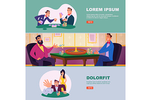 Casino players. poker cards roulette, a Sport Illustration by Onyx