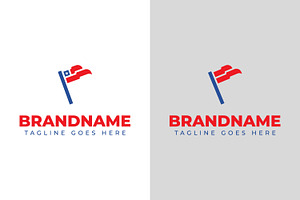 American Eagle Flag Simple Logo, a Branding & Logo Template by Pray Art Design Studio