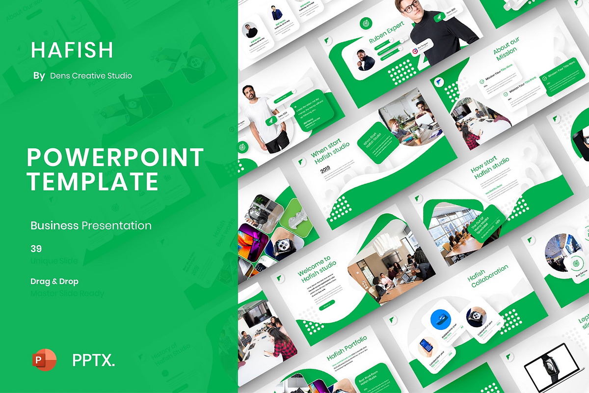 Hafish – Business PowerPoint, a Presentation Template by Dens Creative Studio (Photo 1 of 6)