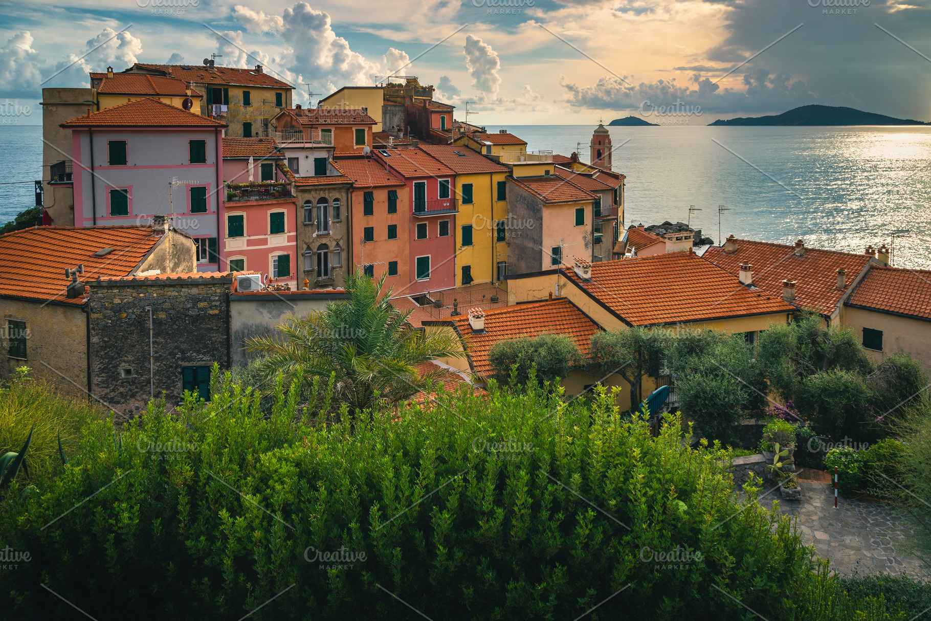 Tellaro view with colorful houses, an Architecture Photo by Alpine Dreams