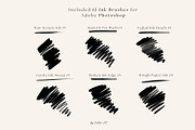 Photoshop Ink Brushes, a Brush Add-On by Jenteva Art (Thumbnail 2 of 12)