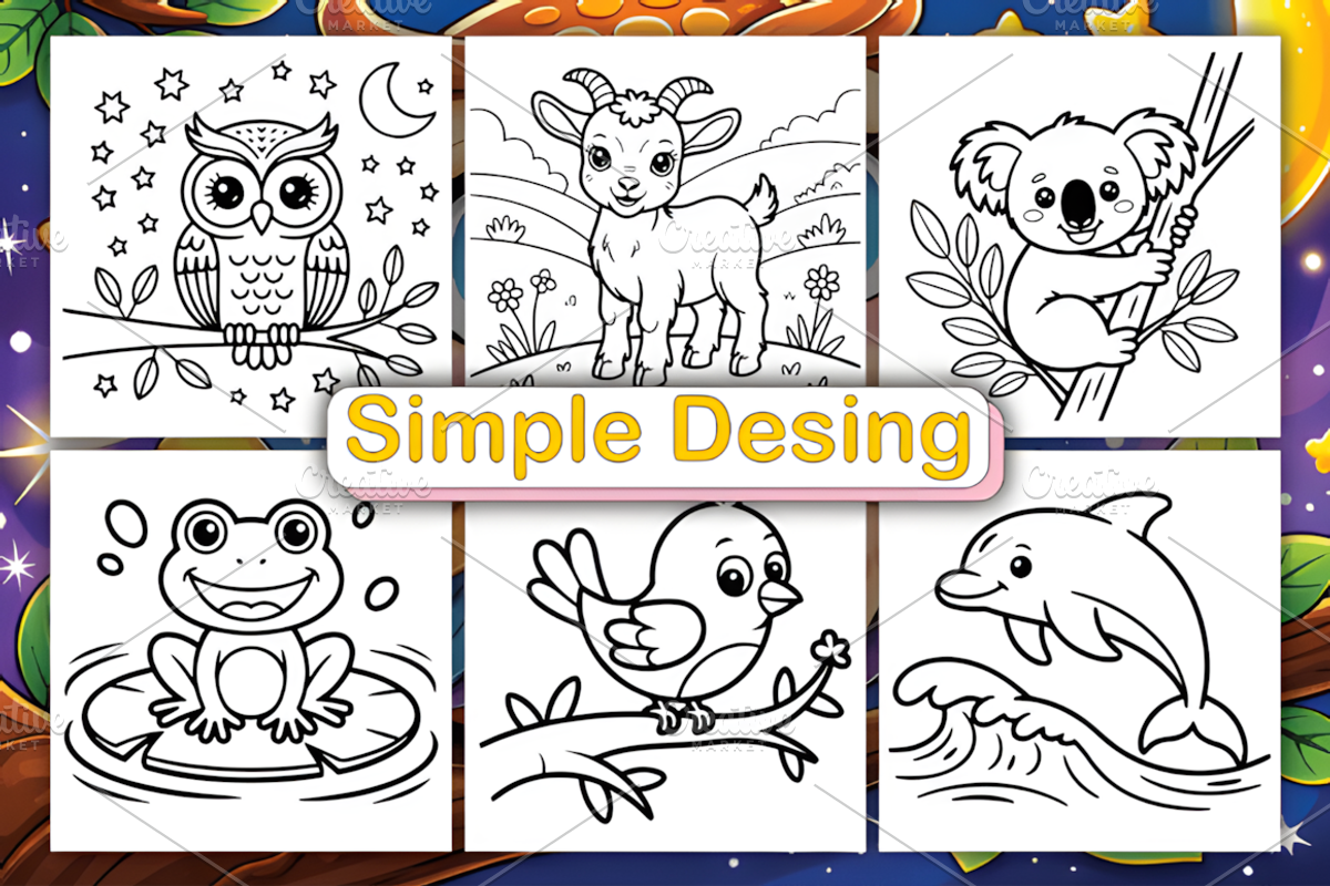 Bold and Easy Animals Coloring Book, an Animal Illustration by Ink Gallery (Photo 3 of 4)
