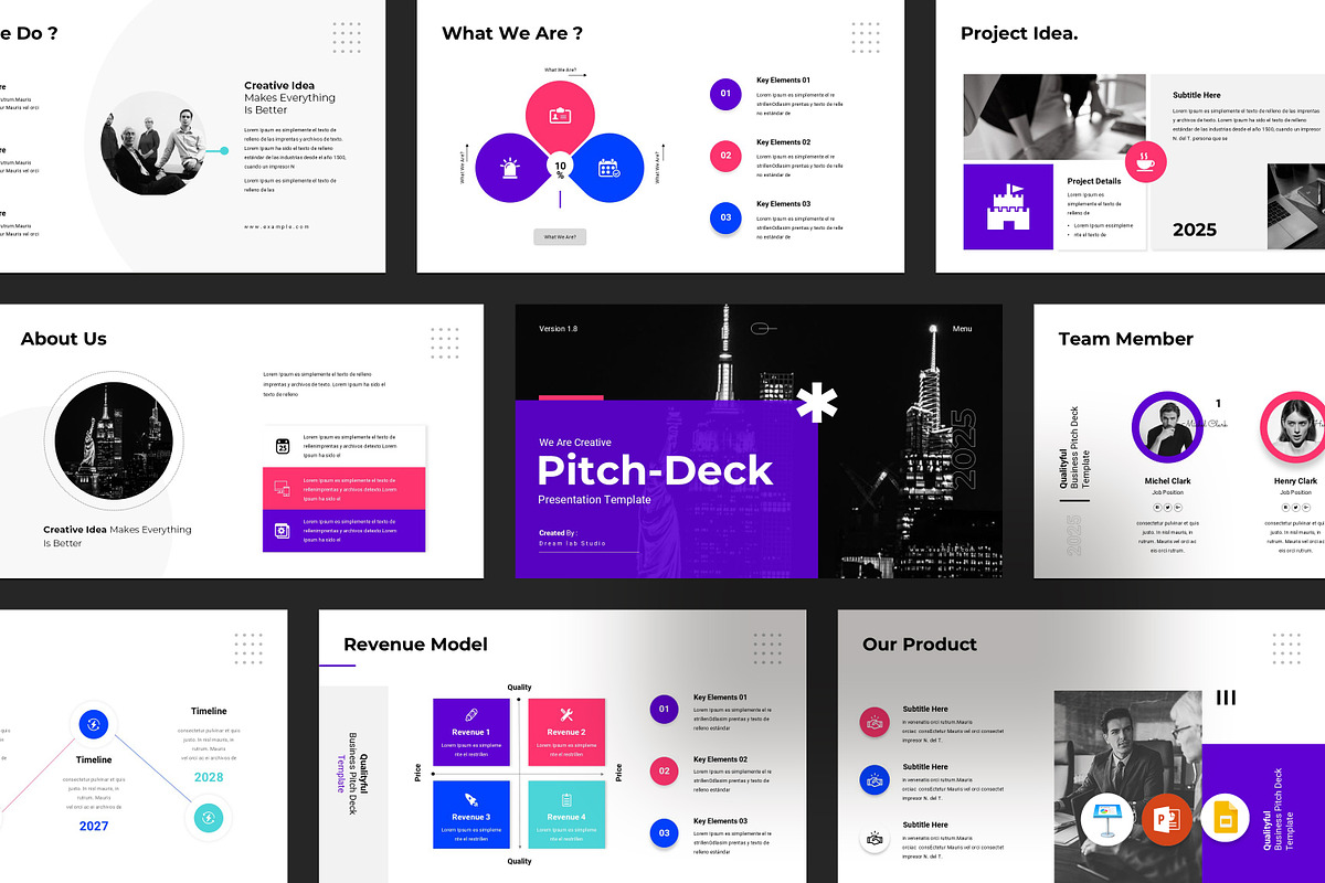 Business Pitch Deck Presentation, a Presentation Template by Studio_Clarity (Photo 1 of 5)