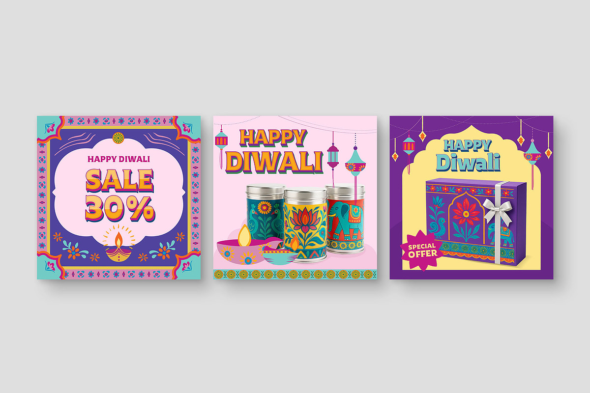 Diwali Social Media Post Templates preview 2