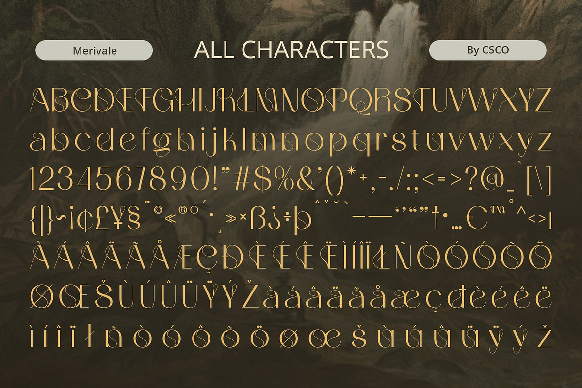 Merivale – Art Nouveau Font, a Sans Serif Font by Craft Supply Co. (Photo 8 of 8)