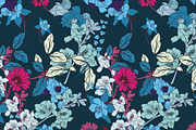 Blue Vector Pattern Pack, a Pattern Graphic by Ania Illustration (Thumbnail 3 of 9)