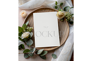 Greenery Wedding Card Mockup, a Product Mockup by MockupWizard (Thumbnail 1 of 3)